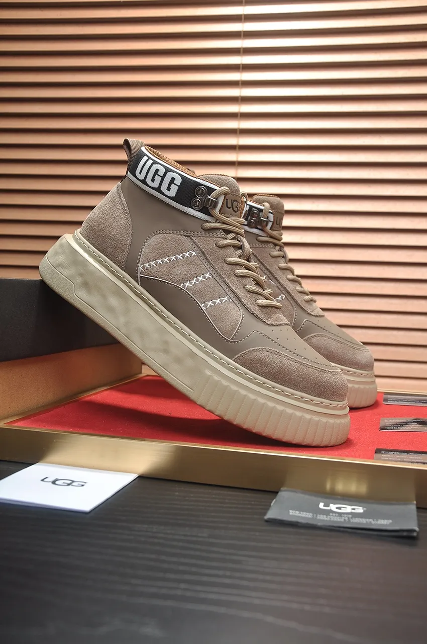 Men's shoes 💰640💶 [UGG] (full wool lining) top-end high-quality fur-in-one warm snow boots from Australia's warm luxury brand men's shoes, UGG-5877 official website synchronized, made of imported cowhide, carefully sewn...Imported rubber foam outsole (comfortable, soft, wear-resistant) The quality is really great...Exquisite workmanship, you can't put it down at first sight, available in sizes 39-44
